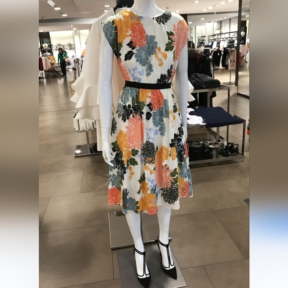 Zara Floral Print Dress Size S small NWT  2381 - Picture 4 of 7